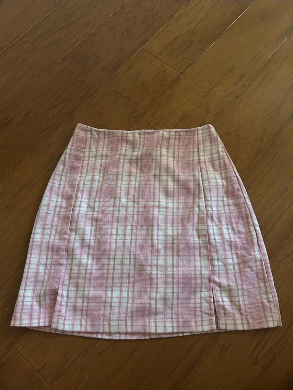 Pink Plaid A-Line Skirt: Brandy Melville